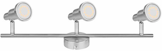 540569 REGLETA LED 3 FOCOS GU10 3W NIQUEL 2700K LEDVANCE