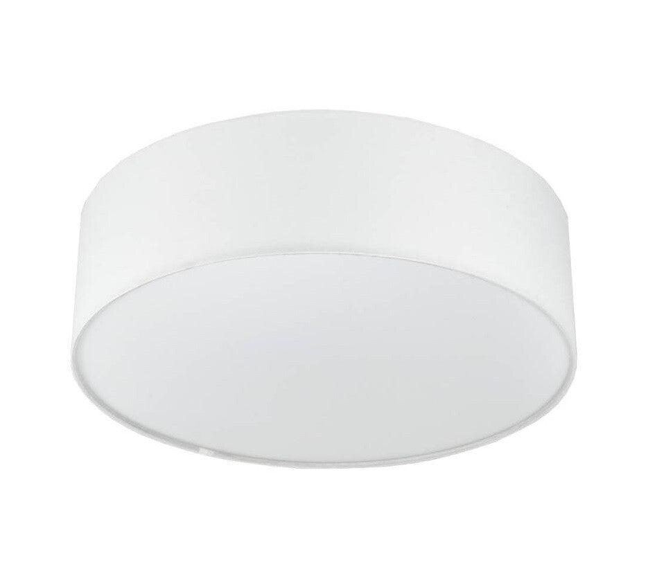 203600001 GEMENA FABRIC CEILING LIGHT 2XE27 WHITE GSC