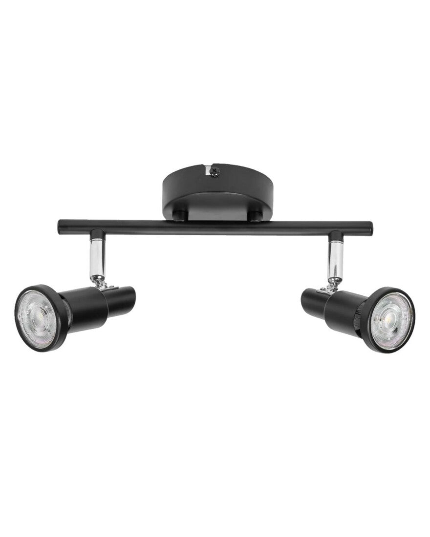 828780 REGLETA LED 2 FOCOS GU10 3,4W 2700K NEGRA LEDVANCE