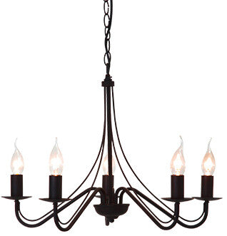 R1198-24 LAMPARA COLGANTE COUNTRY 5xE14 TRIO