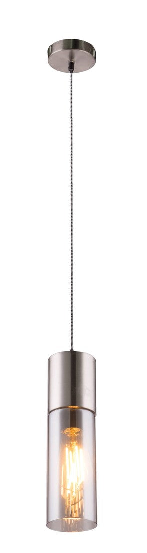 21000HN LAMPARA COLGANTE METAL NIQUEL MATE 1XE27  25W ANNIKA GLOBO