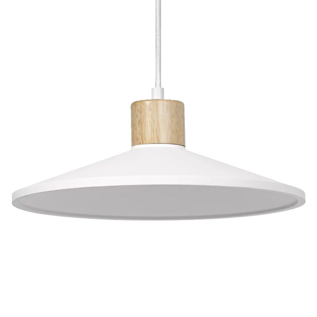 838383 LAMPARA COLGANTE MADERA/YESO BLANCA 1xE27 DECOR LEDVANCE | Suministros Figmar