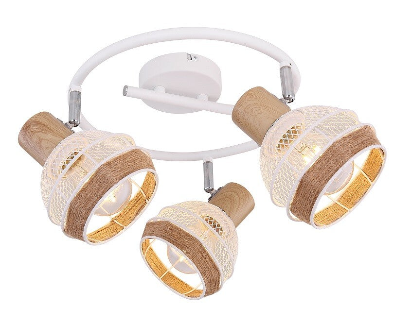 54021-3 REGLETA 3 FOCOS BLANCO ARENA 3xE27 40W 230V WIDY GLOBO