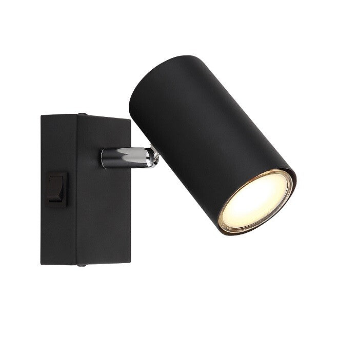 57911-1B FOCO METAL 1xGU10 25W 230V NEGRO ROBBY GLOBO