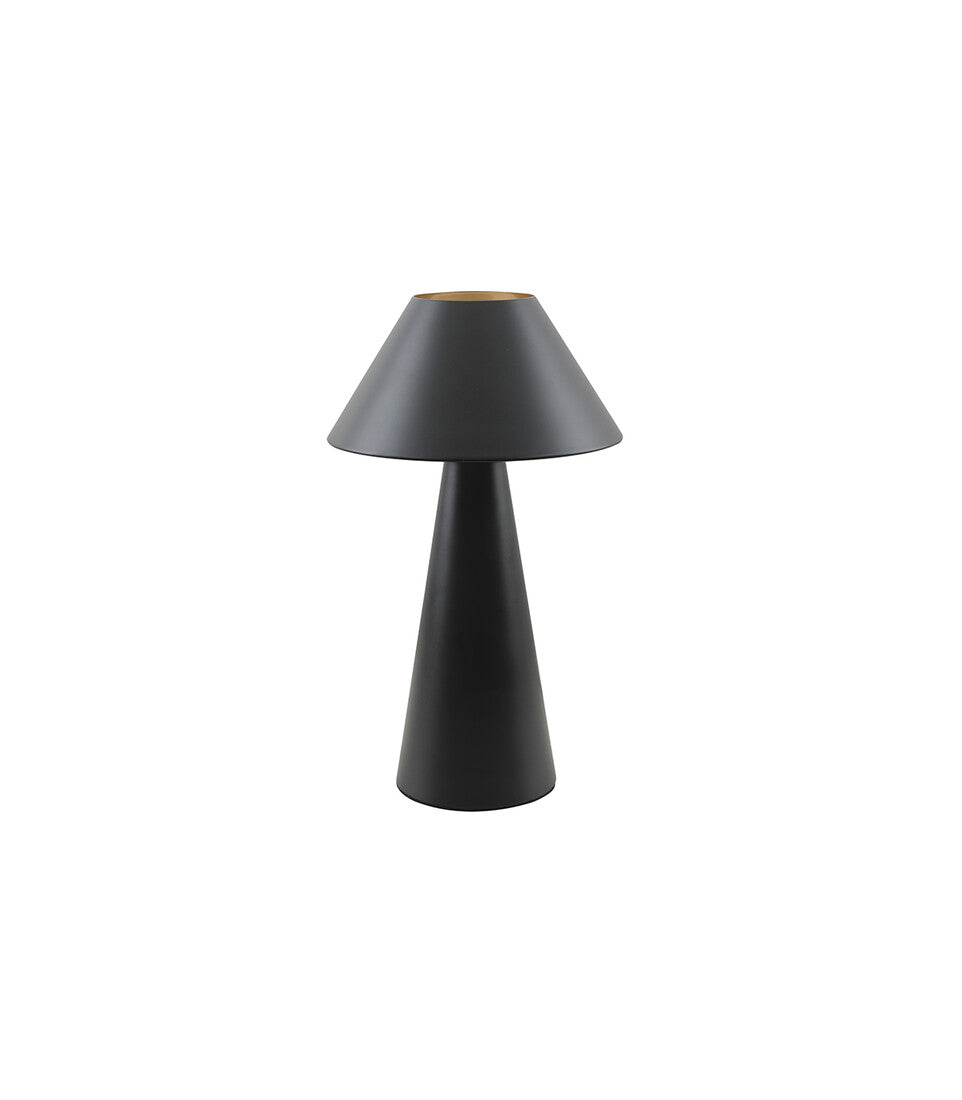1950944-N TISCHLEUCHTE 1xE27 PILZFORM METALL SCHWARZ EB