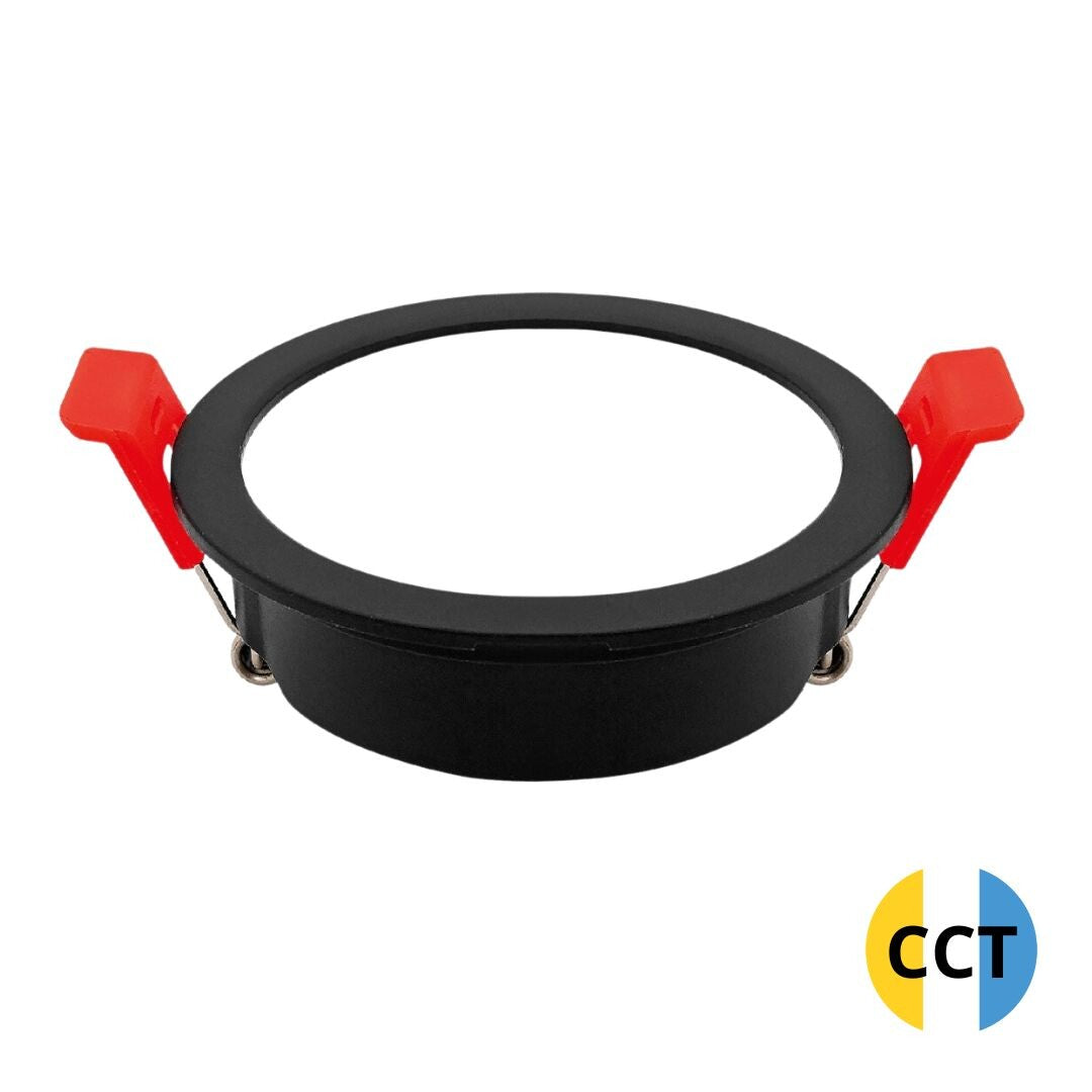 200400011 ARO LED REDONDO EMPOTRABLE COMPACTO 4W CCT NEGRO LUMATI GSC
