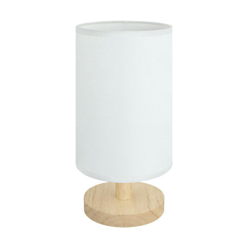 Lámpara Sobremesa Madera y Tela Beige E14 Bela Strühm