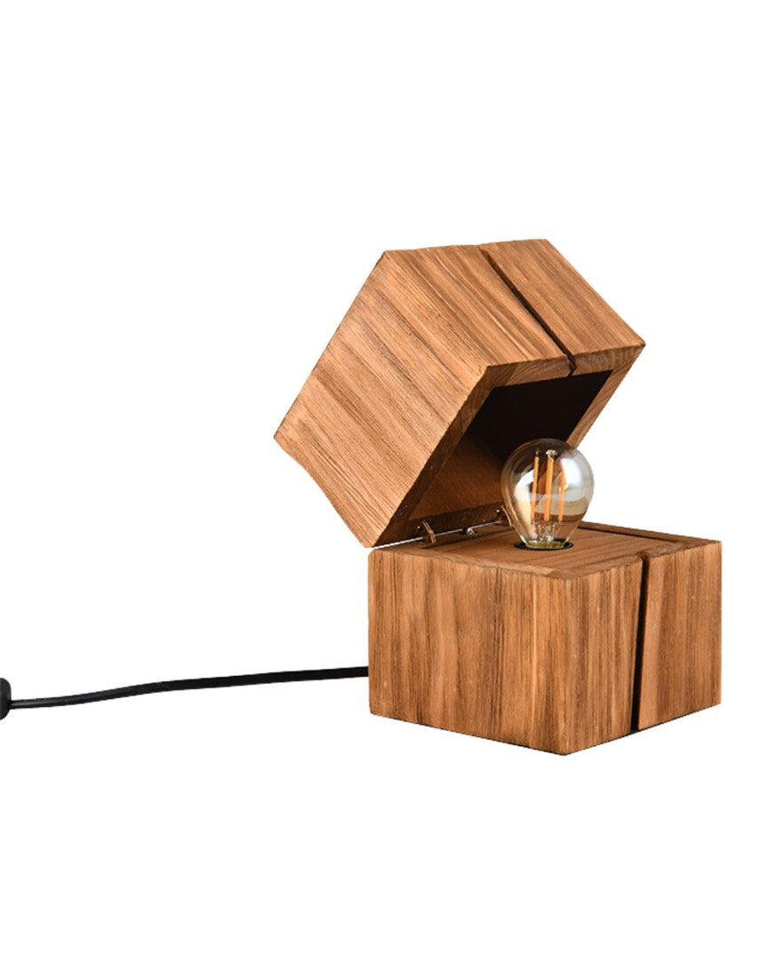 Lámpara Sobremesa Madera Cofre del Tesoro E14 LED Treasure Trio