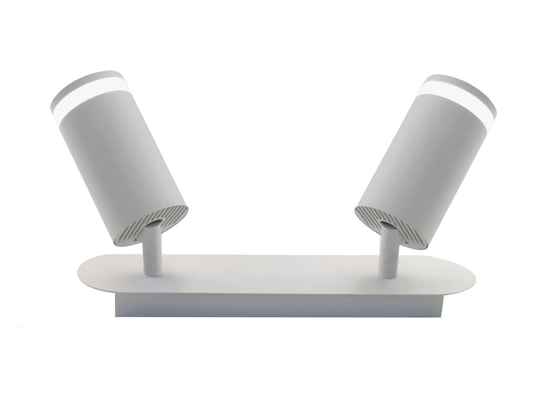 10573 FOCO 2xGU10 ALUMINIO BLANCO 40W DIVO JUERIC | Suministros Figmar
