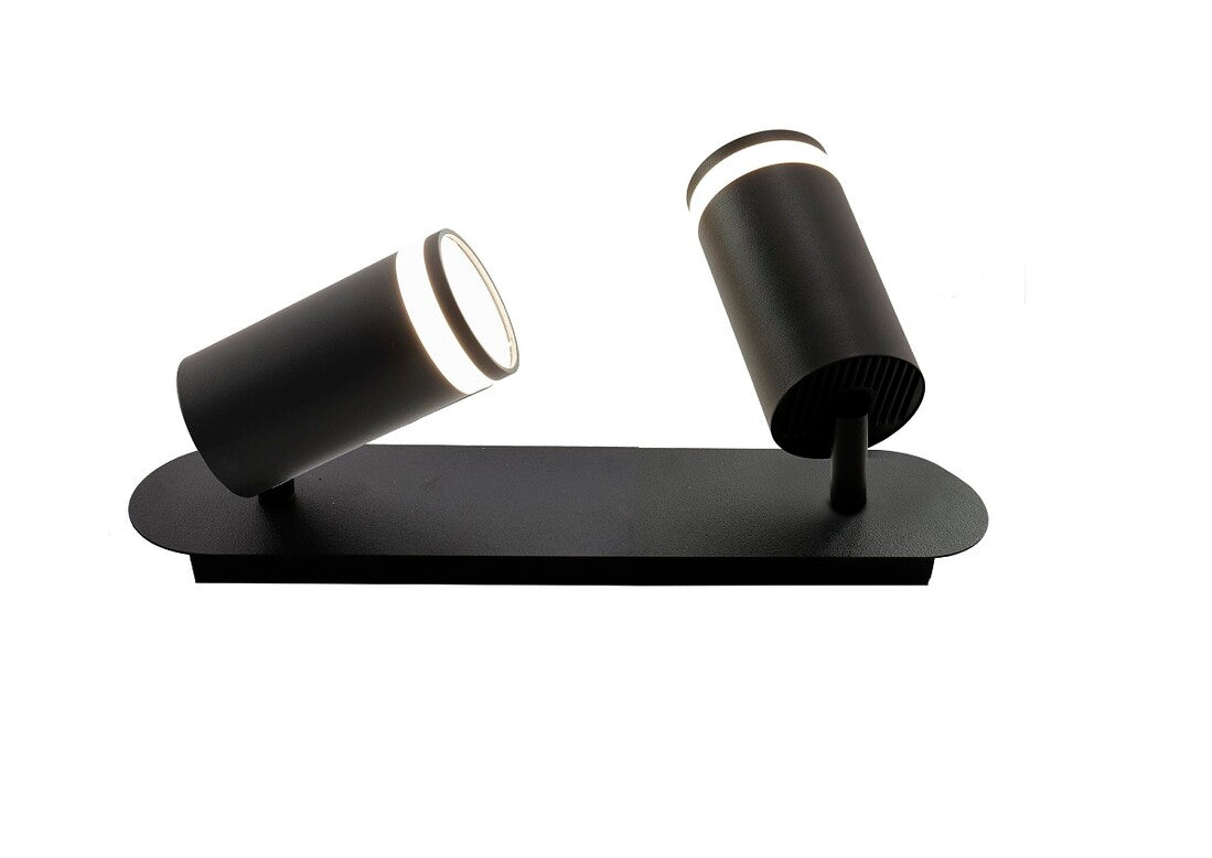 10574 STRAHLER 2xGU10 ALUMINIUM SCHWARZ 40W DIVO JUERIC