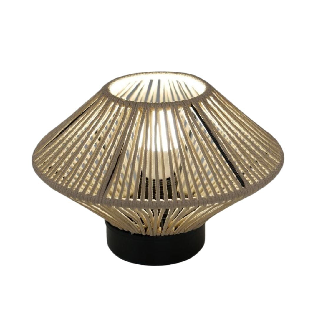 Lámpara Sobremesa Cordón Seda Arena 240mm E27 Laos Jueric