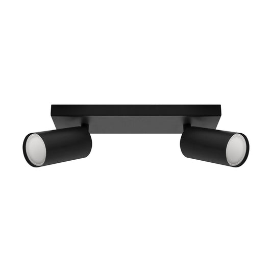 03764 FOCO TECHO 2xGU10 2x35W IP20 250mm NEGRO MANAM STRÜHM