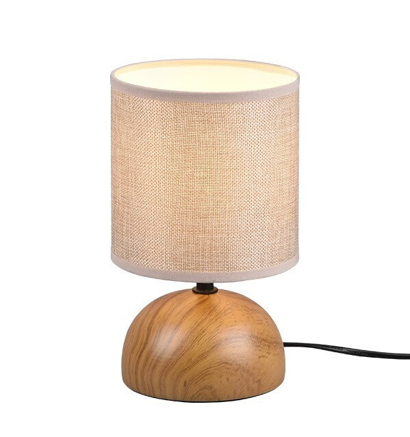 Lámpara Sobremesa Redonda Acabado Madera E14 IP20 Luci Trio