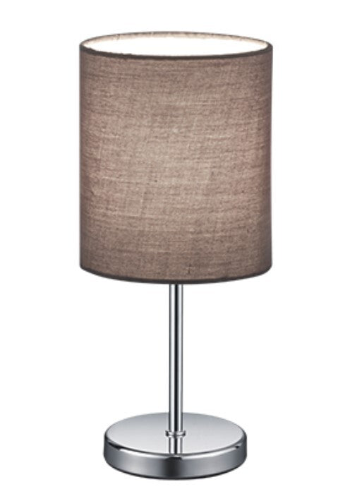 Lámpara Sobremesa Metal y Tela Gris E14 Jerry Trio Lighting