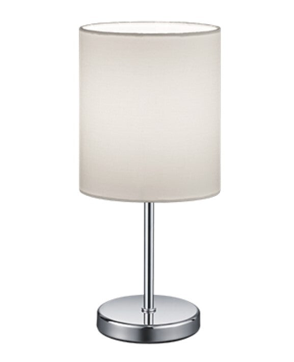 Lámpara Sobremesa Metal y Tela Blanca E14 Jerry Trio Lighting