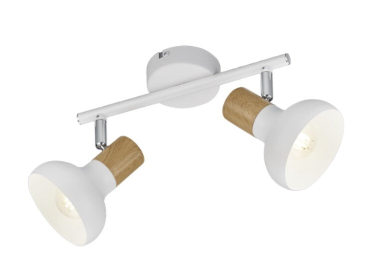 R81522031 SPOTBALKEN 2 FLAMMEN 2xE14 WEISS LATIKA TRIO