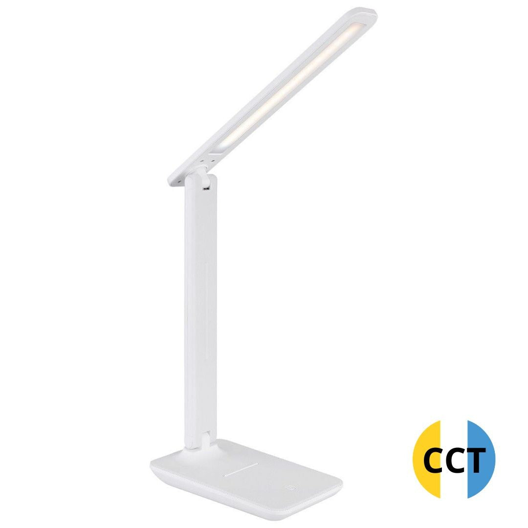 58439W FLEXO TISCHLEUCHTE LED 5W 570Lm WEISS BRIGHTON GLOBO