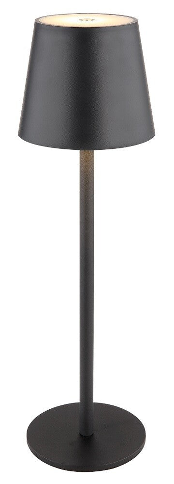 Lámpara Sobremesa LED Batería Negra 3W 3000K Vannie Globo