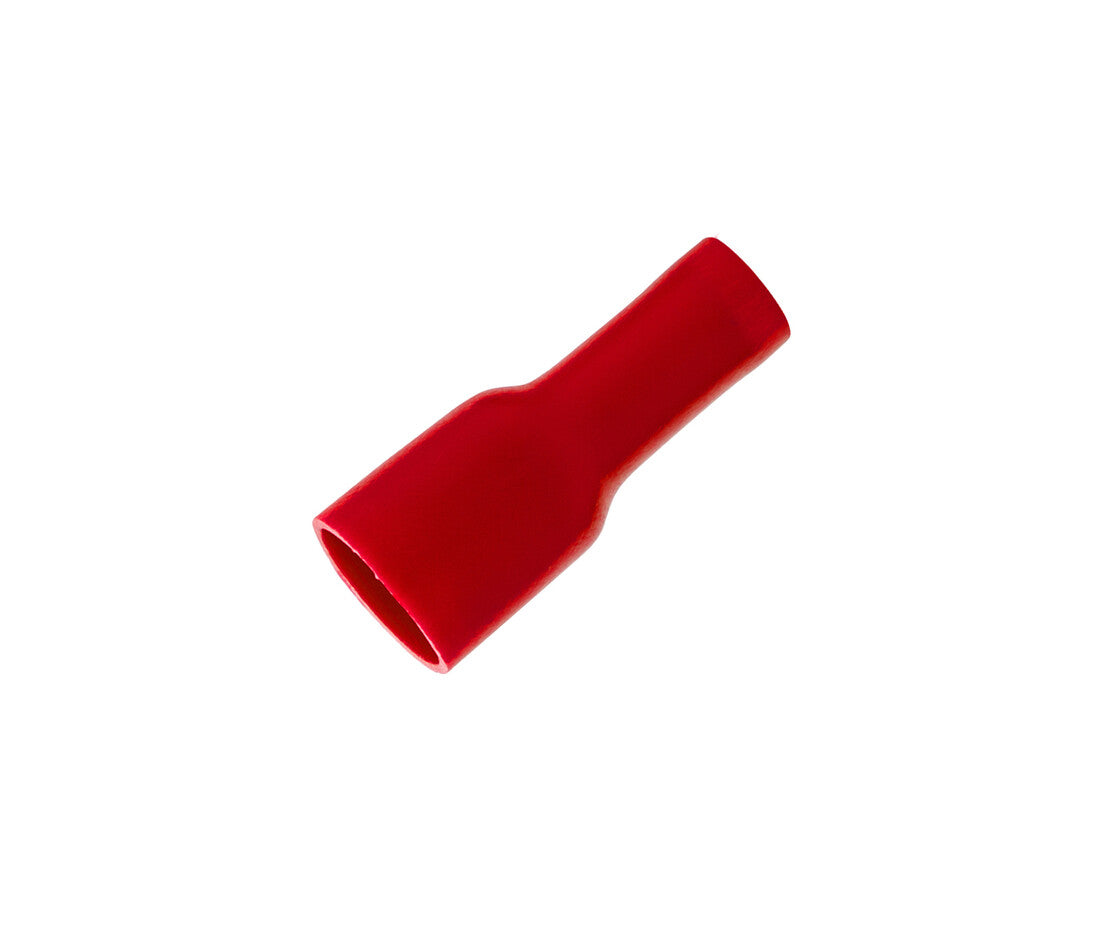 RTFRE 100 St. KUPPLUNGSANSCHLUSS ROT 21,5 mm. FÜR STECKER 6,3 x 0,8 COPAIN