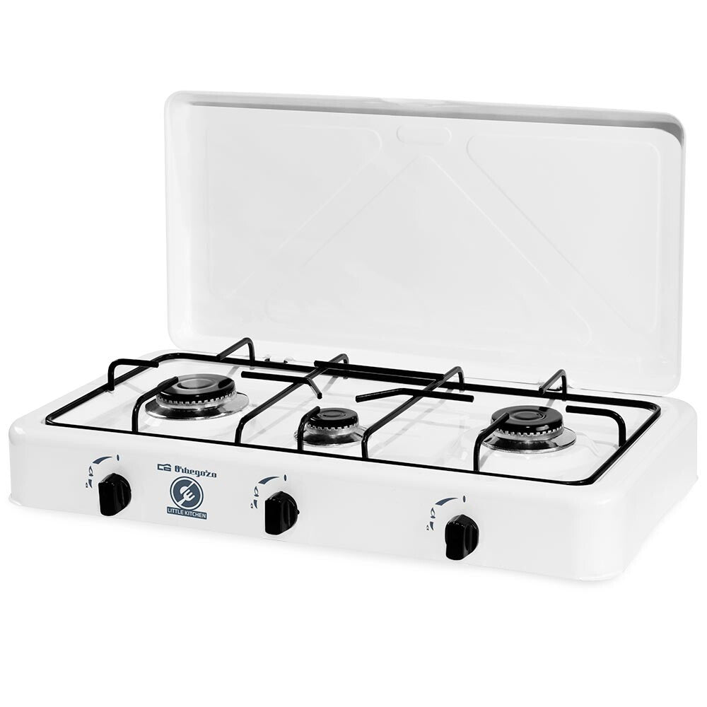 COCINA A GAS DE 3 FUEGOS CON TAPA FM