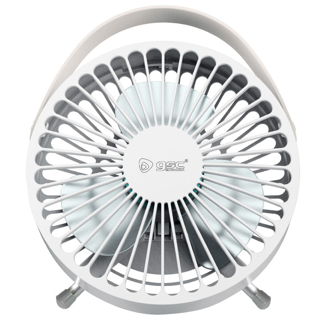 300010028 MINI VENTILADOR SOBREMESA USB 5W Ø14CM BLANCO TAPRI GSC