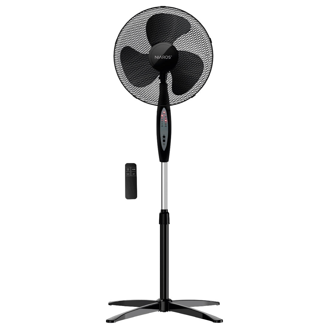 300000044 VENTILADOR DE PIE OSCILANTE 45W NEGRO C/MANDO NAMETIL NIAROS