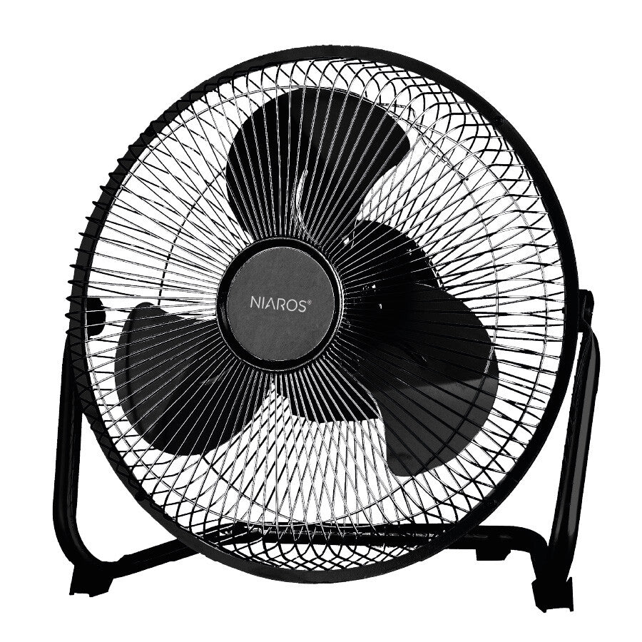 300030009 VENTILADOR METALICO SUELO 25W 27cm NEGRO JAFARI NIAROS