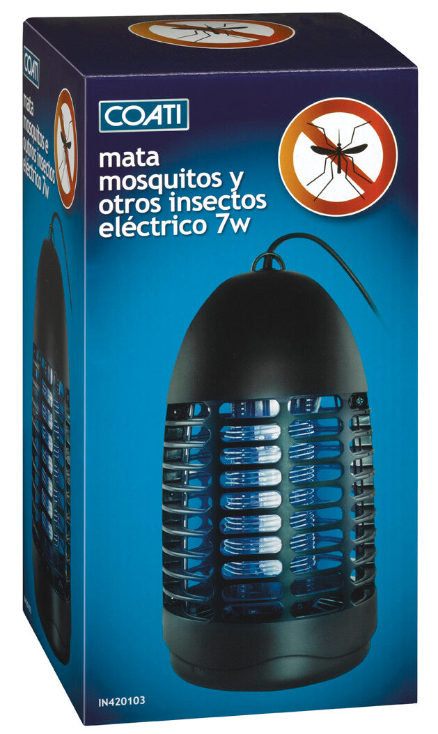 IN420103 MATA INSECTOS ELECTRICO LED 7W 25m² NEGRO COATI SIMON | Suministros Figmar