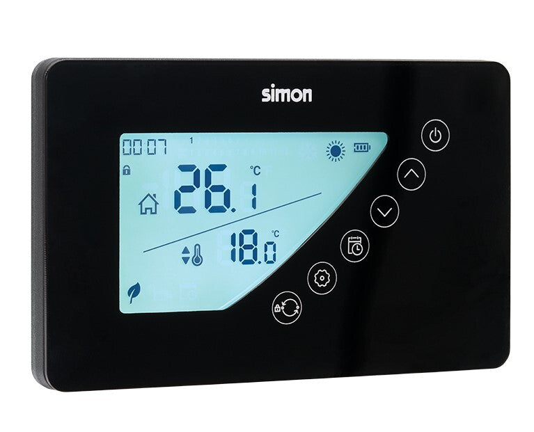 AF521103 TERMOSTATO DIGITAL PROGRAMABLE SEMANAL NEGRO SIMON BRICO