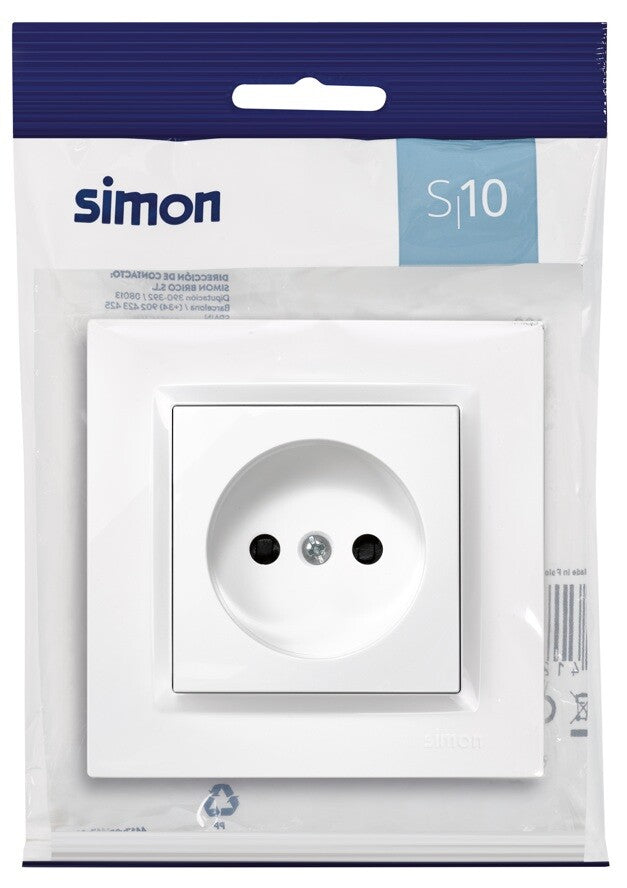 F1090444030 BASE BIPOLAR BLANCO SERIE 10 SIMON