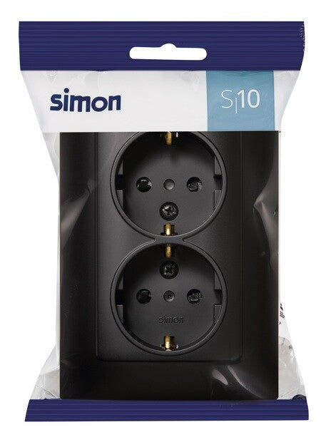F1091459038 BASE DOBLE CON TT NEGRA SERIE 10 SIMON