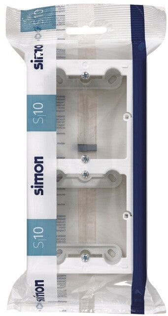 F1090752030 CAJA DOBLE DE SUPERFICIE BLANCA SERIE 10 SIMON