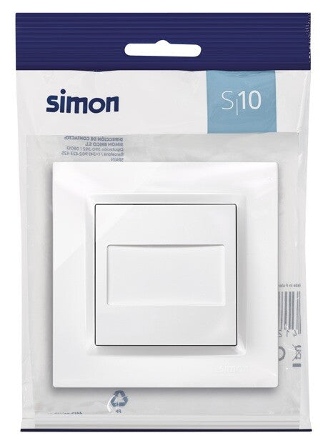 F1090800030 TAPA CIEGA BLANCA SERIE 10 SIMON