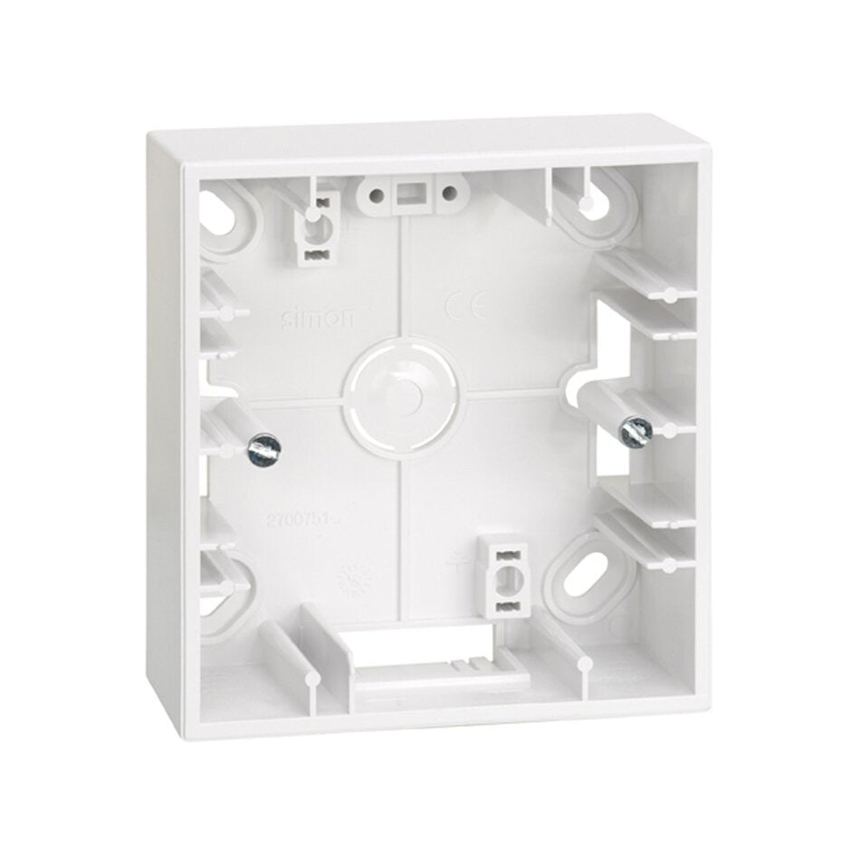 G2700751030 CAJA SUPERFICIE 1 ELEMENTO BLANCA S27 SIMON