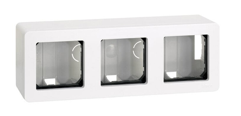 G2783135 CAJA SUPERFICIE 3 ELEMENTOS BLANCA S27 SIMON | Suministros Figmar