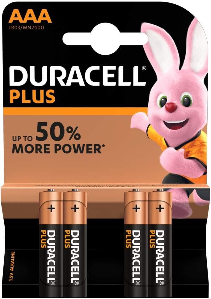 4 x PILA ALCALINA LR03 AAA DURACELL PLUS