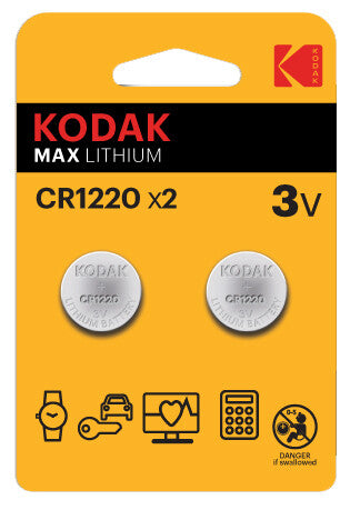 30417717 BL 2ud PILA BOTON CR1220 3V MAX KODAK