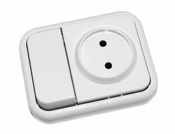 20-318-01-2 CONMUTADOR+BASE MARFIL KRISTAL 16A