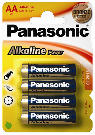 4X PILA ALKALINE POWER PANASONIC LR06 AA 1.5V