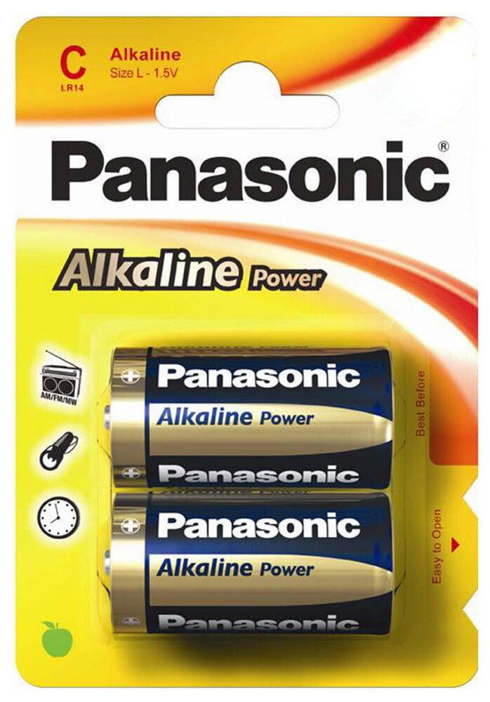 2X PILA ALKALINE POWER PANASONIC LR14 C 1.5V