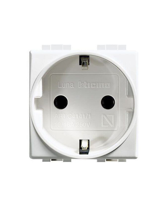 C4141 BASE BIPOLAR TTL CON OBTURADOR 16A BLANCO LUNA