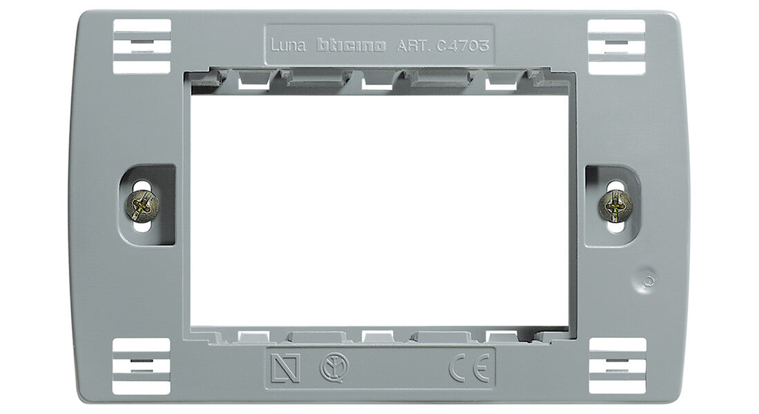 C4703 SOPORTE RECTANGULAR 3 MODULOS LUNA