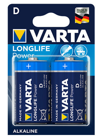 4920 BL 2ud PILA ALCALINA LR20 D VARTA LONGLIFE | Suministros Figmar