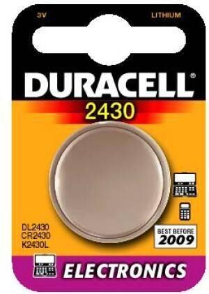 CR2430 - 1 x PILA BOTON DURACELL LITIO 3V