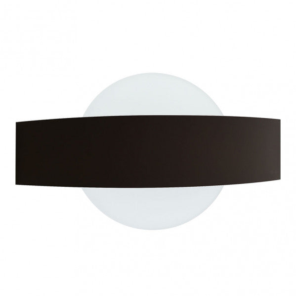 Aplique Barredor De Pared Circ.8w 4000k Arco Negro 630 Lm Ip20 13x24x5 Cm