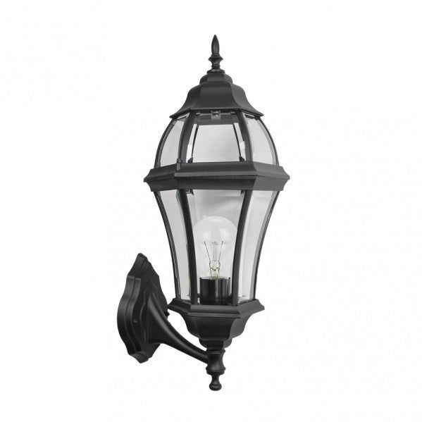 Aplique Exterior Aluminio Becrux 1xe27 Negro Ip44 59,5x25x26 Cm