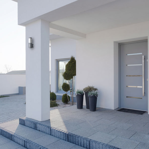 Aplique Exterior Azafran 1xe27 Gris Policarbonato 19,6x9,1x13,4 Cm Ip44
