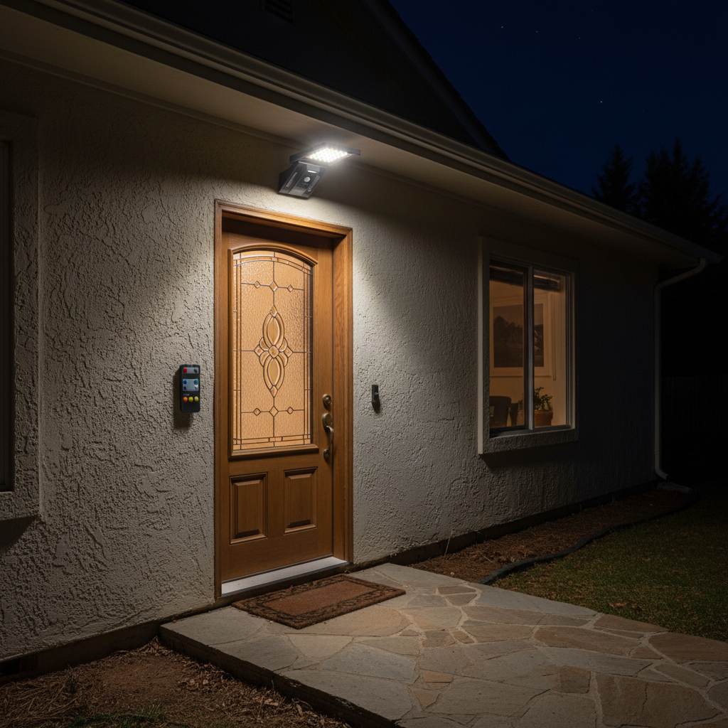 Aplique Solar LED Ganda Regulable 3W IP65 Sensor Movimiento y Crepuscular GSC | Suministros Figmar