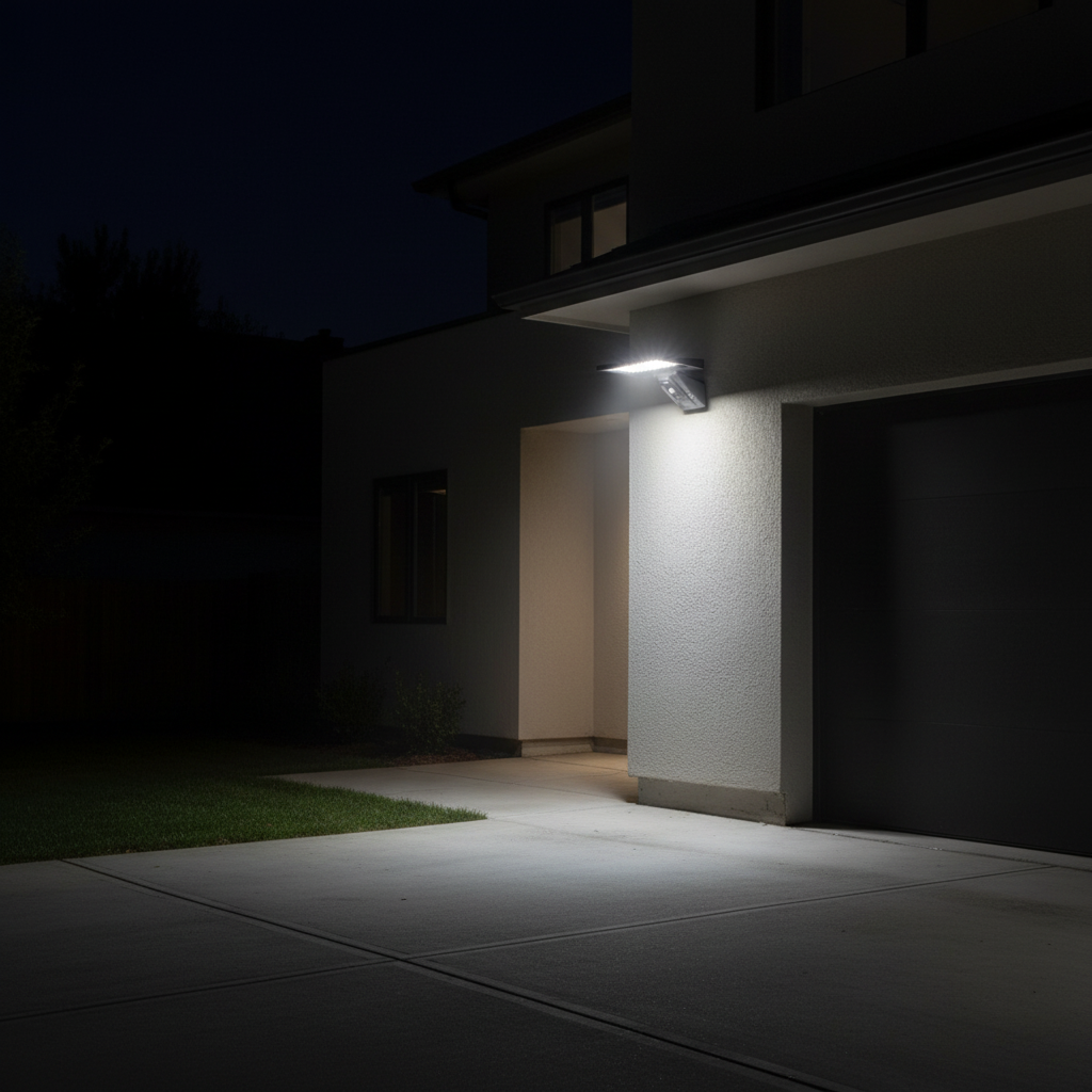 Aplique Solar LED Ganda Regulable 5W IP65 Sensor Movimiento y Crepuscular GSC