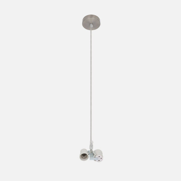 Arm. Colgante Cara 2xe27 Niquel M10 Regx10x10 Cm